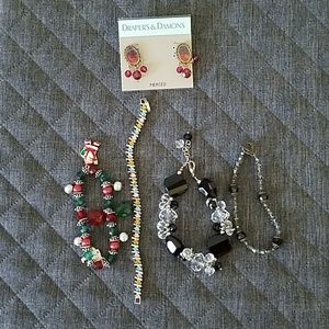 Bundle of bracelets and earrings
